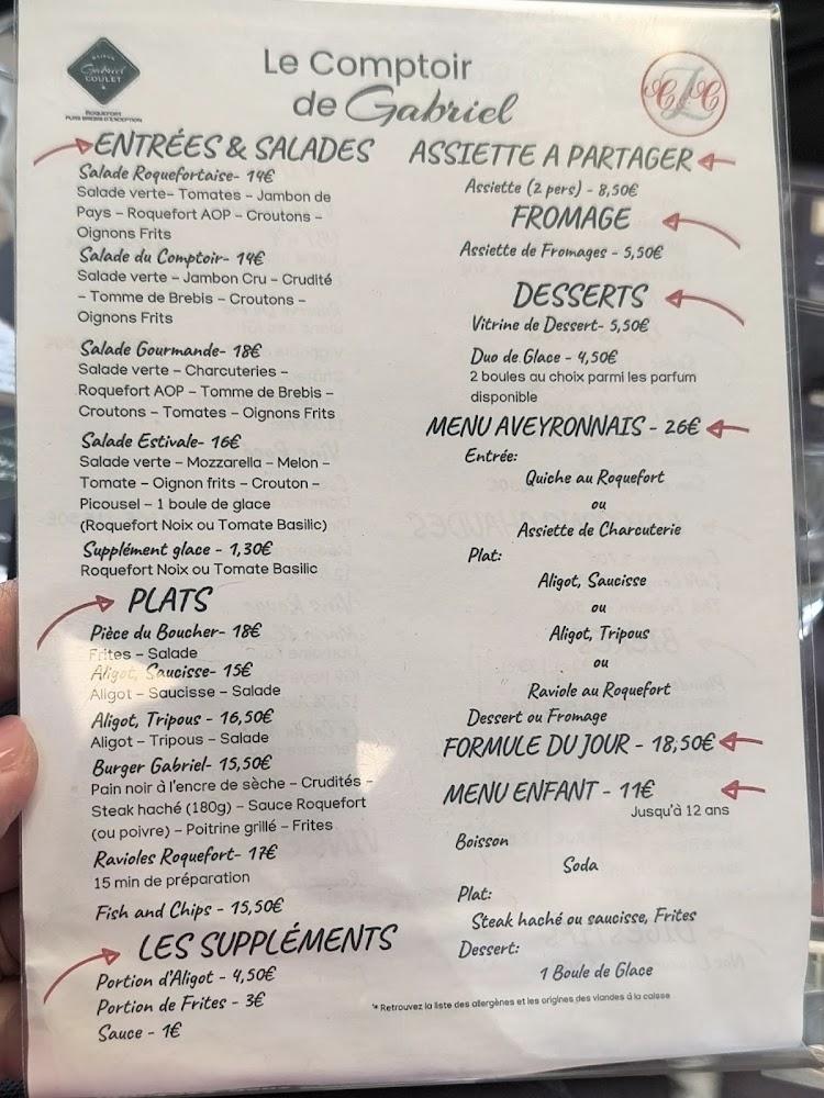 Le Comptoir de Gabriel - Menu Image 3